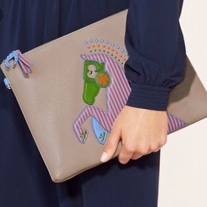Tory Burch Horse Logo Clutch